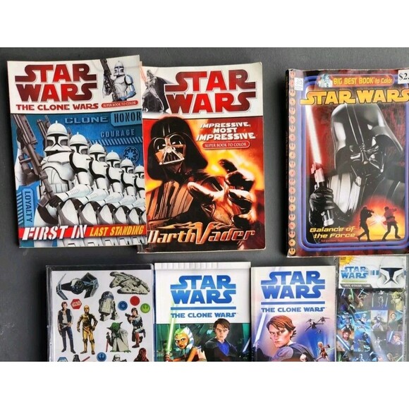 Star Wars Childrens Activity Darth Vader Coloring Book Sticker Book Lot - Picture 16 of 16